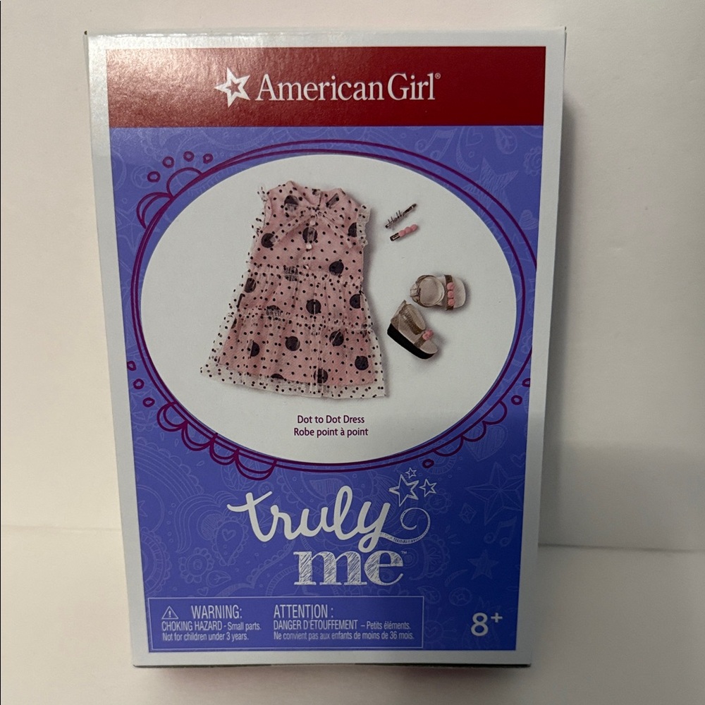 American Girl Pink Dot to Dot Dress Set